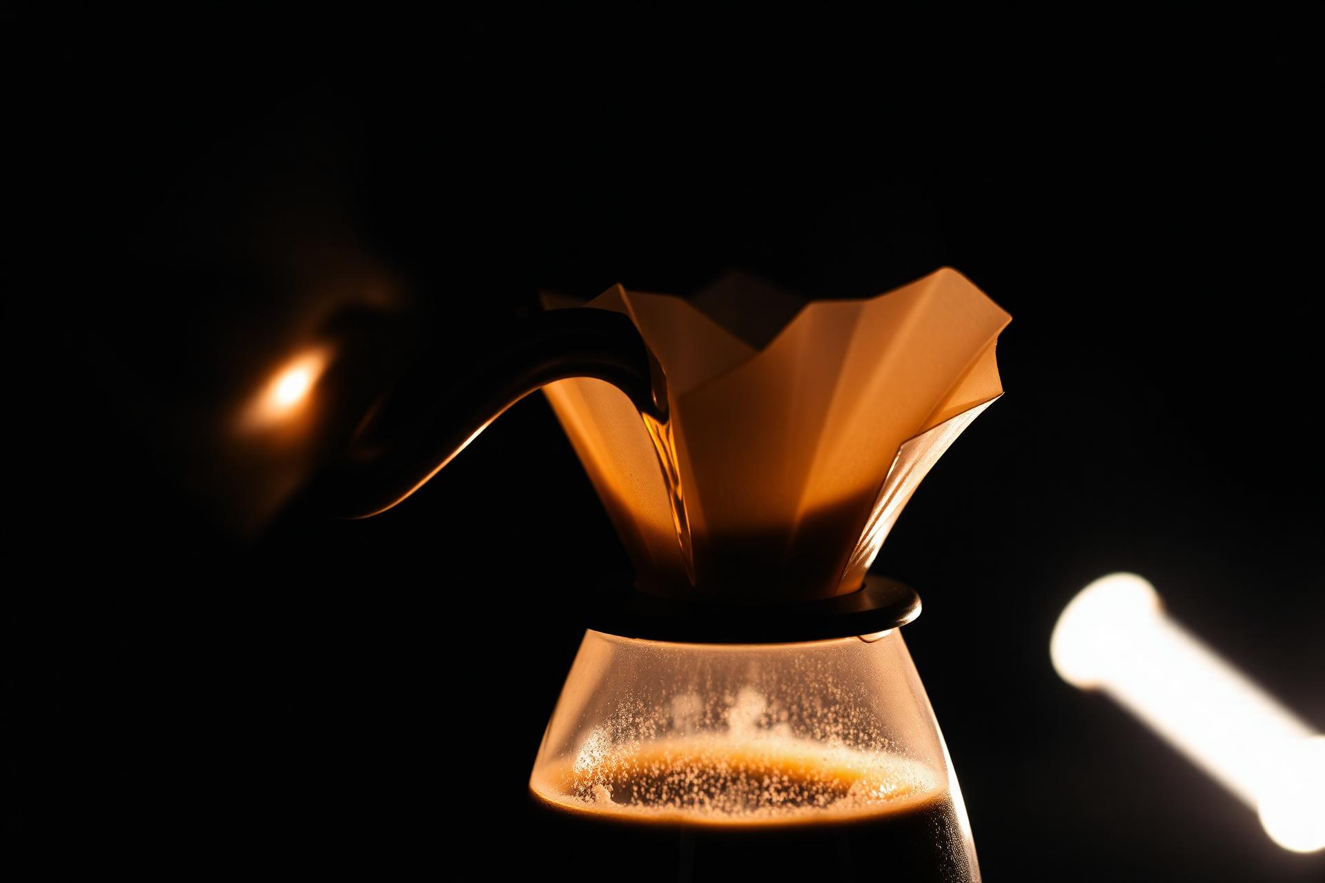 The bloom of a pour-over